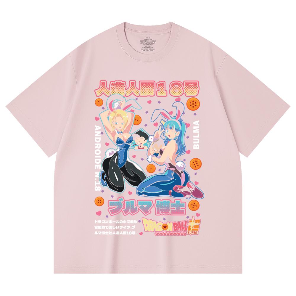 230 Gsm 100% Cotton Dragon Ball V26 Bulma Android Print Unisex Heavy Cotton T Shirt