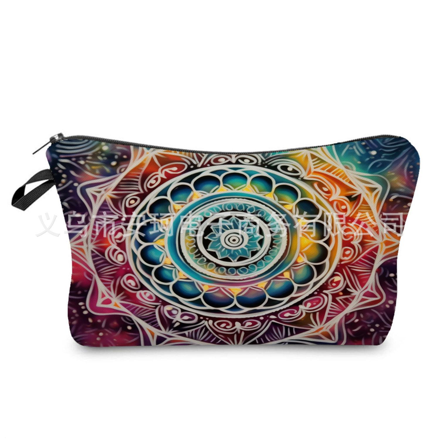

Women Datura Print Cosmetic Bag Toiletries Organize Travel Storage Case