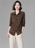 Chiffon Style Shirt New Printed Loose Top Slim Shirt Fashionable Leopard Print Shirt