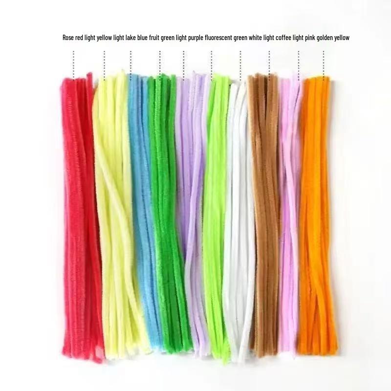 Macaron Twist Stick: Encrypted Velvet & Faux Plush Chenille Stems - DIY Mixed Color Craft Pack
