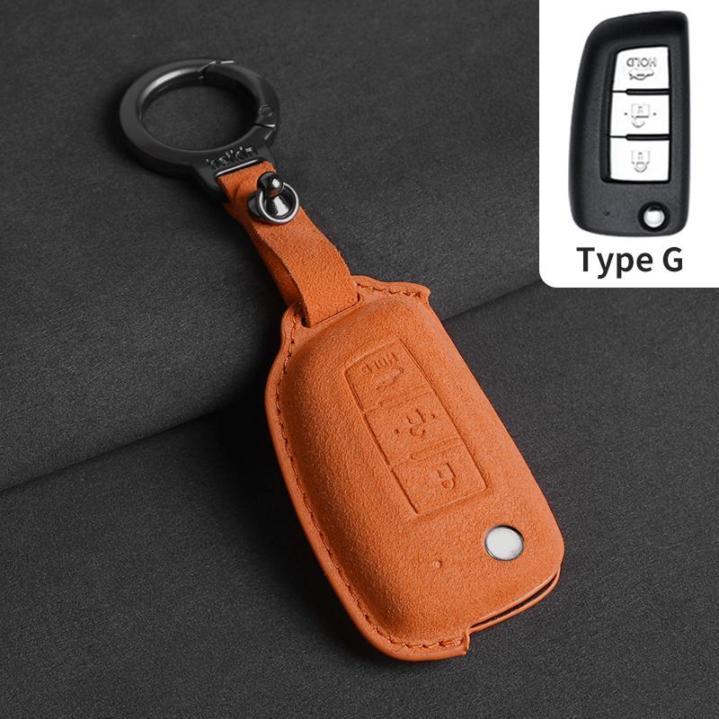 Suede Leather Car Key Case Cover Key Bag For Nissan Qashqai J11 X-Trail X Trail T32 Juke Tiida Micra Murano Pulsar Altima Maxim