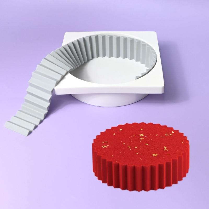 Elegant Lace Pattern Molds Cake Border Decorations Kitchen Bakings Tool Fondants Moulds Silicone Texture for Baking