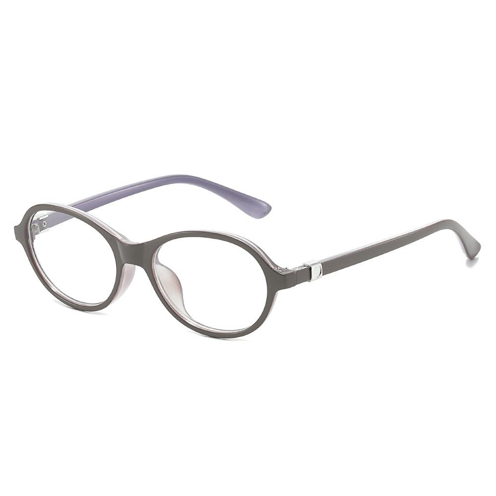 

New TR90 Nerd Style Blue Light Blocking Glasses for Women, Fashion Heart Decor Flat Lenses серый
