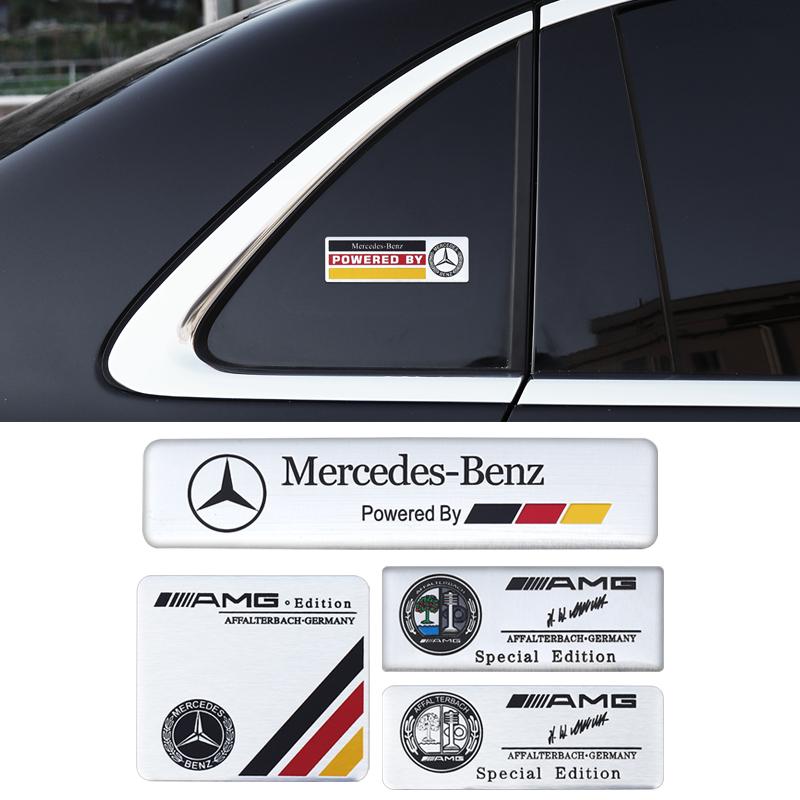 DAR4 1Pc Aluminum Alloy Car Styling Badge Sticker For Mercedes Benz AMG Carlsson W108 W124 W126 W140 W168 W169 W176 W177 W203