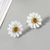 Süße Frauen Malerei Gänseblümchen Blume Ohrstecker Ohrringe Piercing Schmuck Geschenk