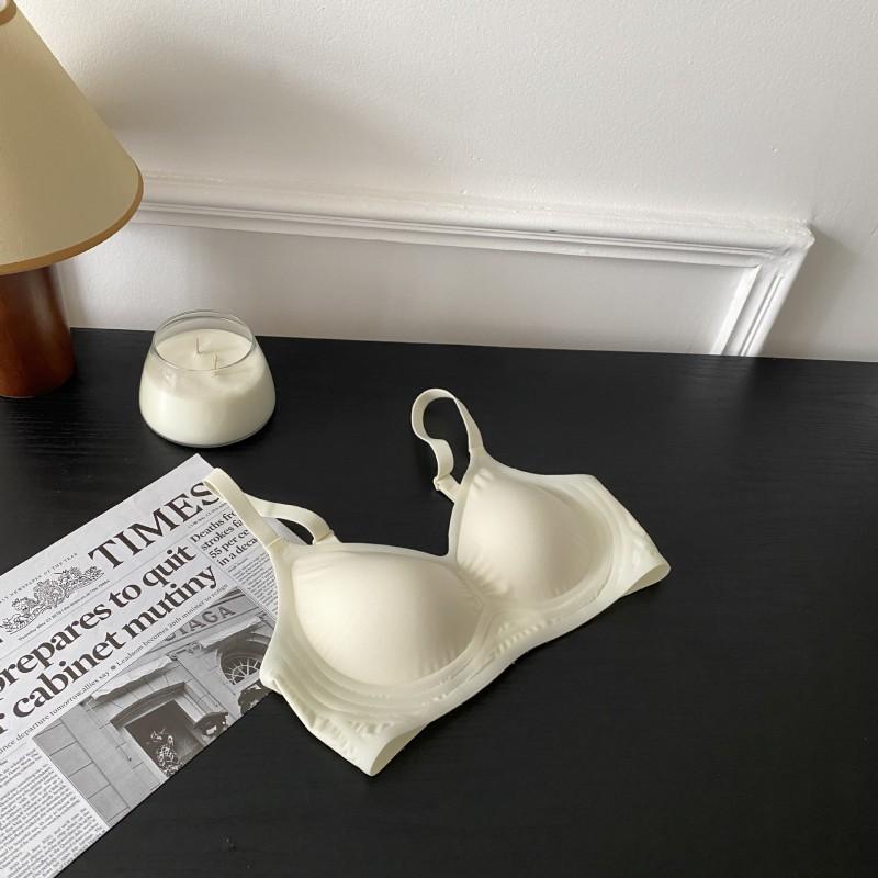 Soft Seamless Bra Small Bust Women Wireless 3/4 Cup With Side Support Lift Daily Comfort Underwear In Nylon
