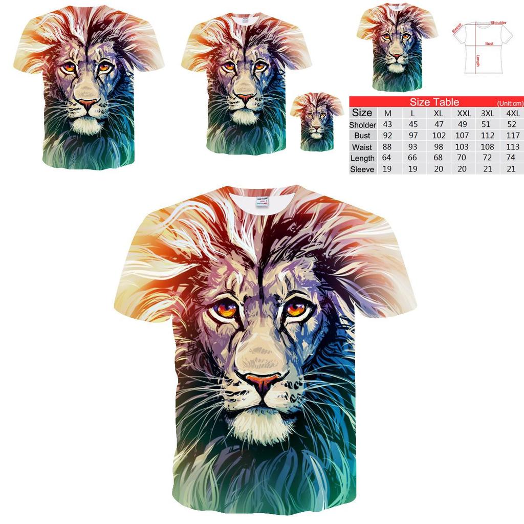 Premium Quality Lion Animal 3d Print T-shirt For Men And Women In All Sizes