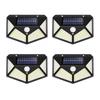 (4PCS) Solar Light Outdoor 100 LED Wall Light Motion Sensor Security Lights Waterproof with 3 Modes for Garden Outside