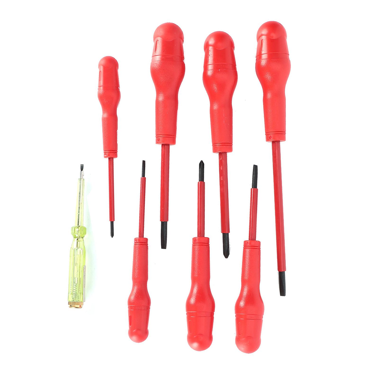 

Набор из 8 изолированных отверток, магнитный набор инструментов для электрика и ремонта на открытом воздухе 9701