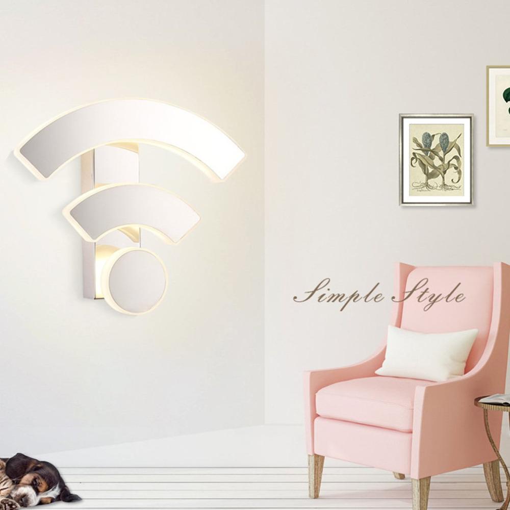 WIFI Logo Shape Wall Light Acrylic Led Indoor Wall Lamps Led Wall Sconce Lamp Lights for Bedroom Living Room Stair Warm White