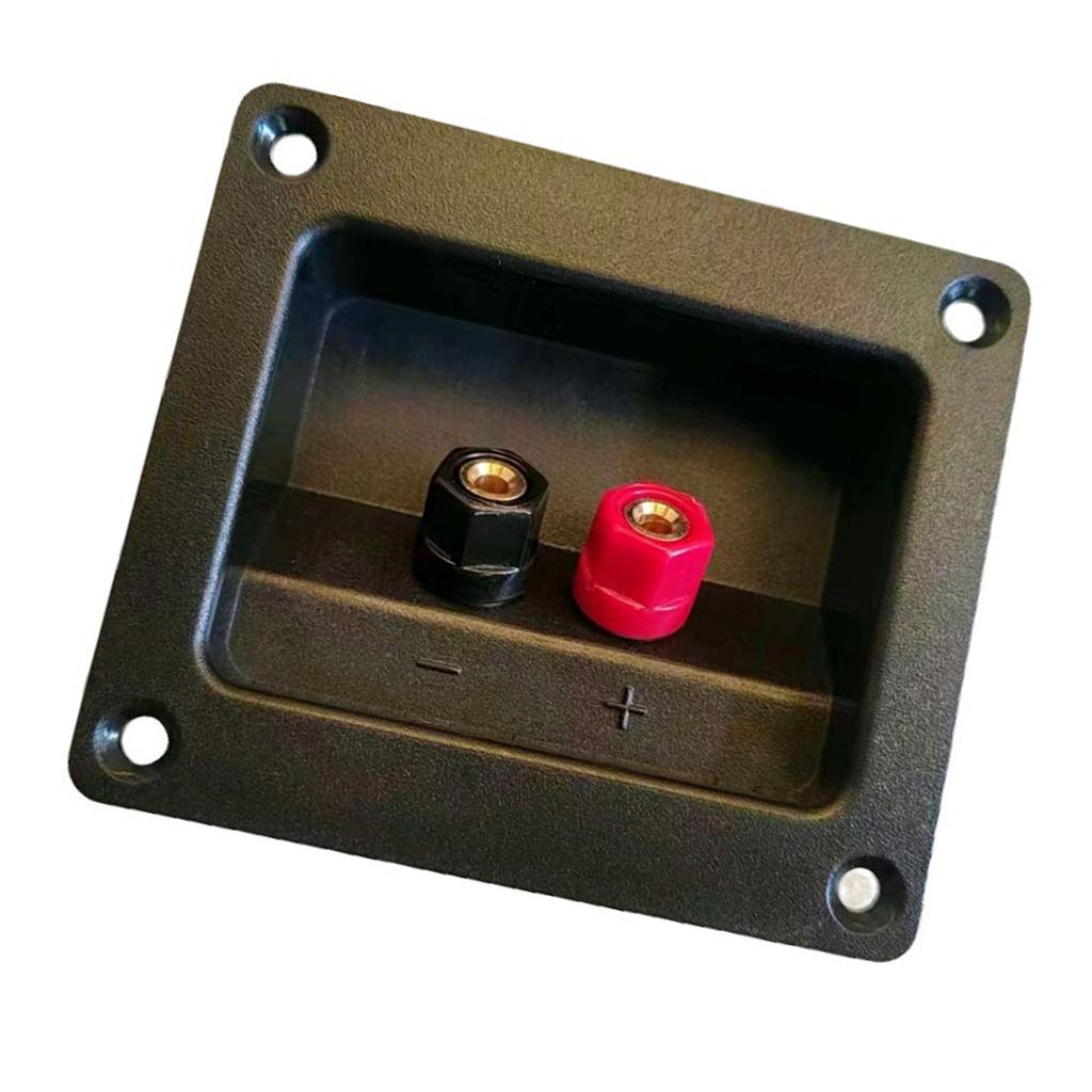 2 Way Speaker Box Clamp DIY Home Car Stereo Binding Post Square Spring Cup Connector Speaker Junction Box Back Panel