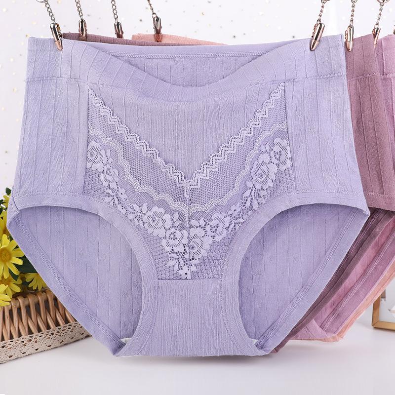 Female Birth Year Big Red High Waist Big Size Middle Aged Mother Underwear for The Elderly