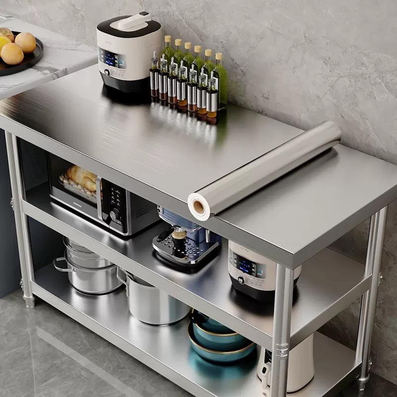 PVC Stainless Brushed Silver Removable Wallpaper Decor thickening Film Vinyl Waterproof Oil-proof House Kitchen Elevator Sticker