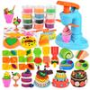 DIY Cake & Ice Cream Play Dough Noodle Maker Set - Clay Molds & Tools for Kids