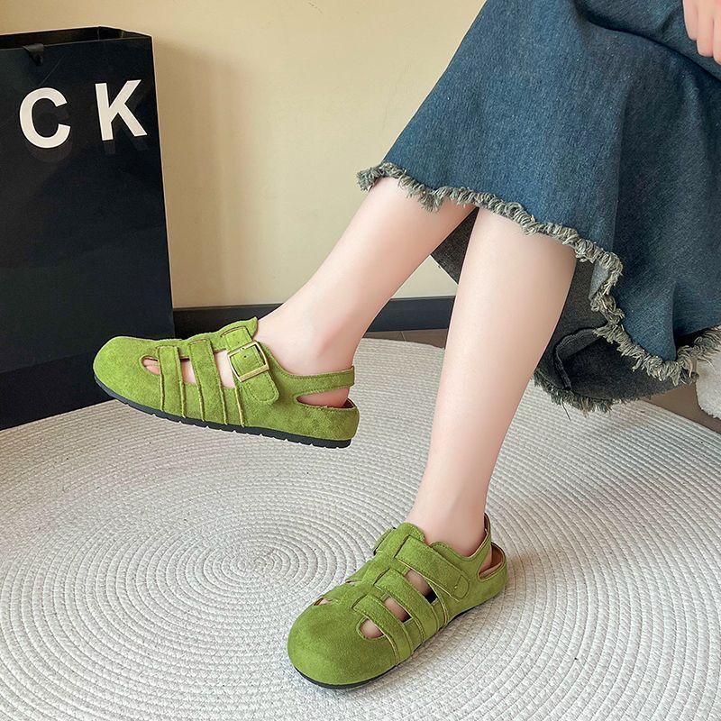 Foreign style versatile height increase pig cage shoes hollow Roman sandals women's skirt non-slip shoes children 2025 summer new