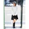 Mokana Women's Plus Size 3D Floral Knitted Long Sleeve Sweater