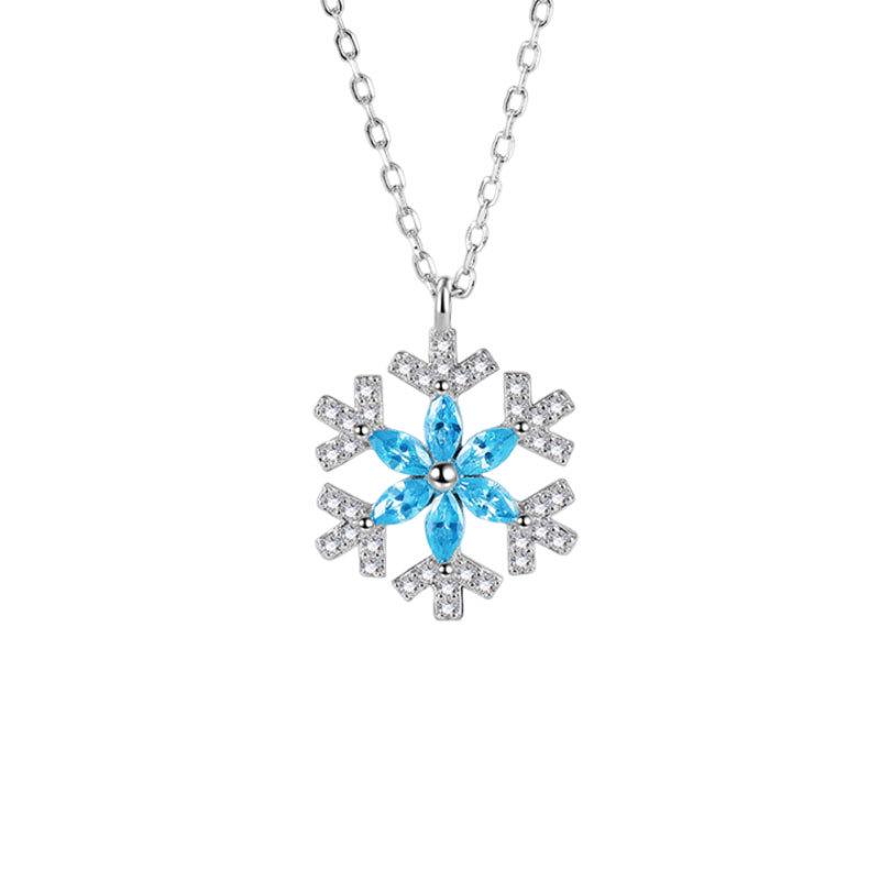 

Winter Dream Snowflake Sterling Silver Necklace – 2023 European & American Fashion Christmas Birthday Gift Sterling Silver 925