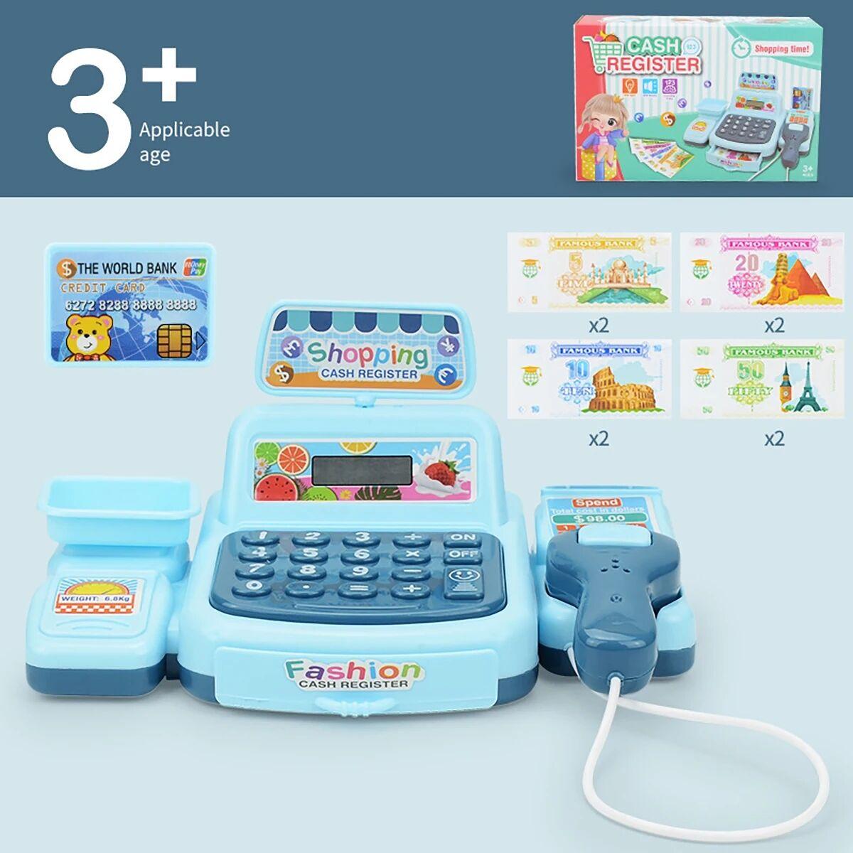 

Детский набор кассовых аппаратов для супермаркетов, имитация кассового аппарата со сканированием карт, семейная игрушка