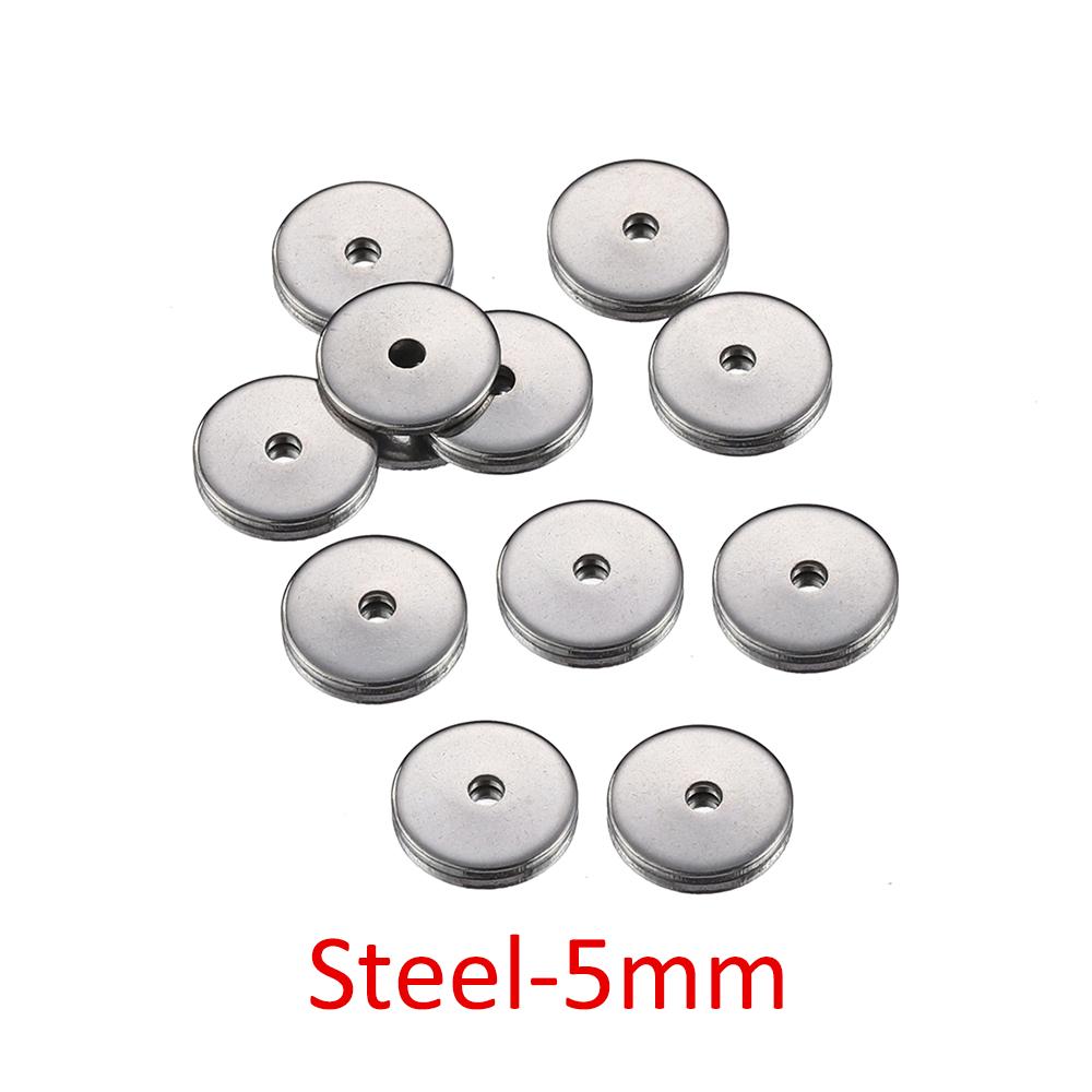

40pcs 20pcs Stainless Steel Flat Round Spacers Loose Beads for Necklace Bracelet Earrings Jewelry Making DIY Pendants Charms 20pcs