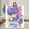 Ranma 12 Blankets Fleece Decoration Anime Rumiko Panda Breathable Lightweight Throw Blanket for Bed Outdoor Plush Thin Quilt