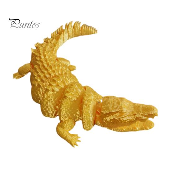 Kreative Geschenke für Freunde 3D-gedrucktes Krokodil Fidget Toy, Gelenkige Figur, Realistisches Flexibles Langlebiges Plastik-Reptil Sensorisches Schreibtischornament