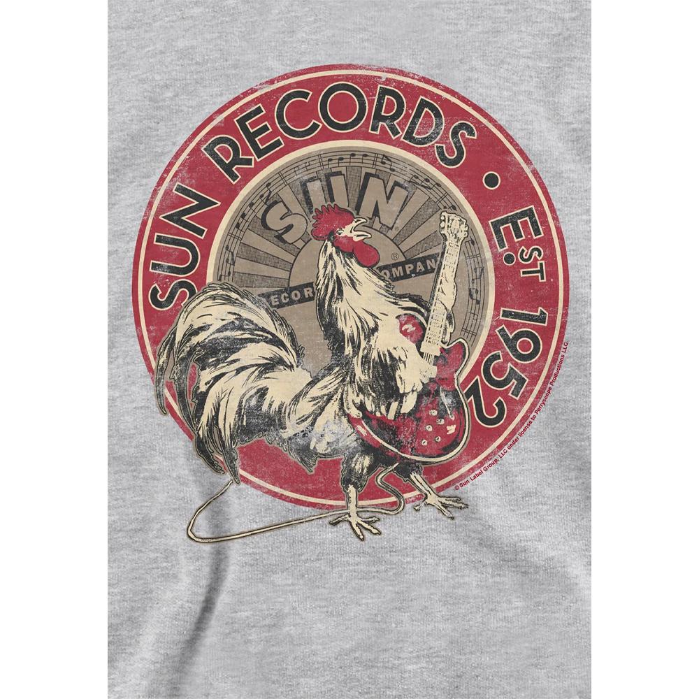 Sun Records Childrens/Kids Rooster Est 1952 Heather Hoodie