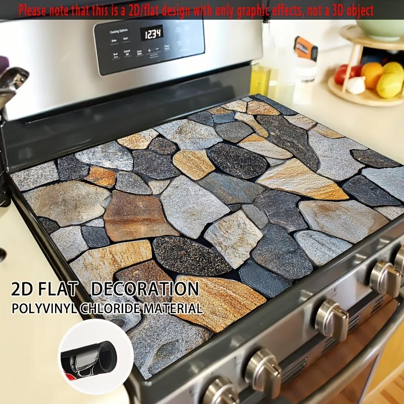 1Pcs Rubber Drying Mat With  Stone Pattern Print For Coffee Shop Restaurant Kitchen Carpet Tableware Durable Diatom Mud Table Mat Pet Mat Coffeeware