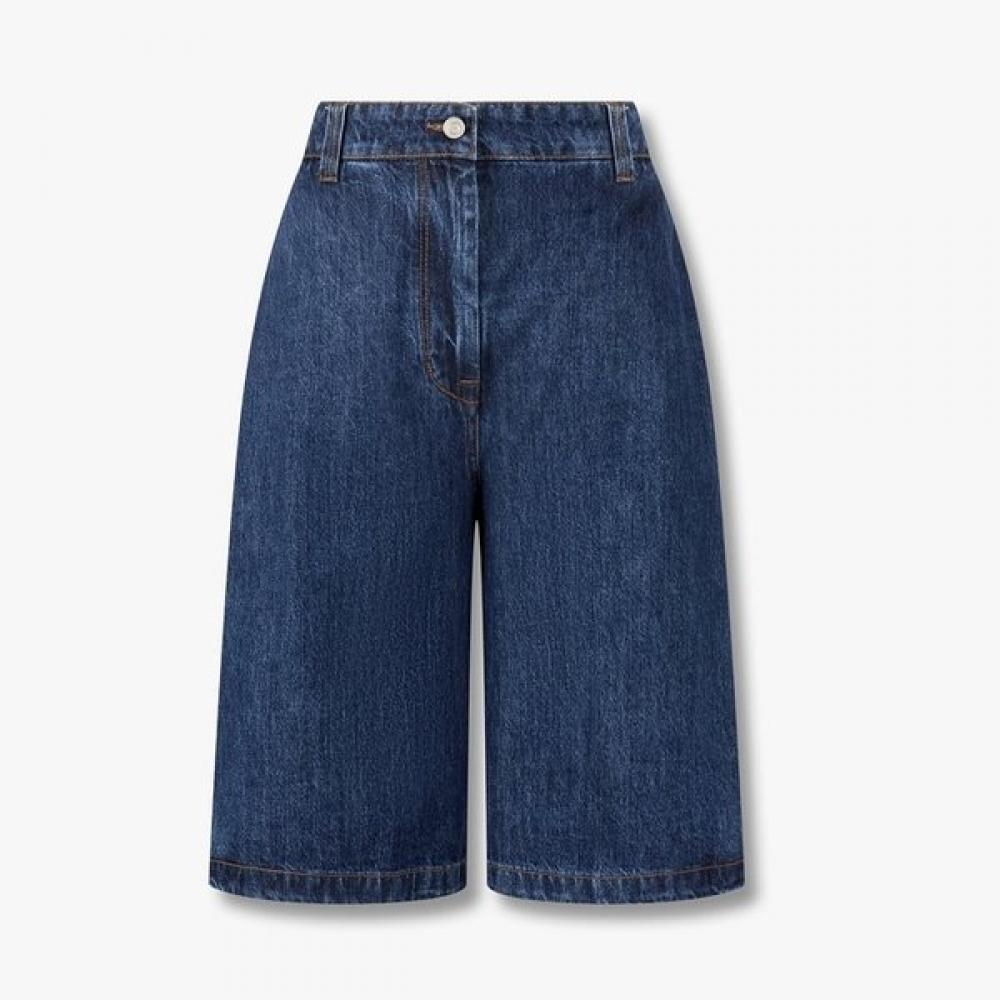 Studio Tomboy Side Tuck Detail Denim Half Pants 9106262301ct Indigo/OS