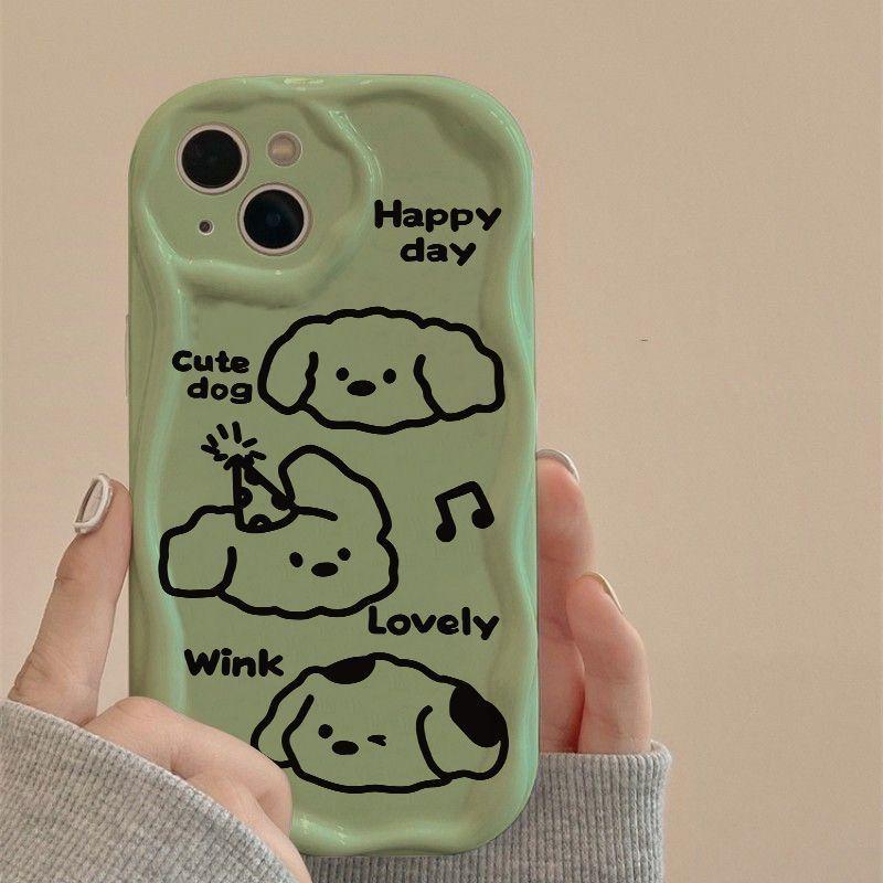 Happy Wink Puppy iPhone Case: Creative and Fun for 11/14/15/16 Pro/12 Mini All-Inclusive