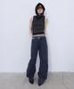 LCDC™ Distressed Curved Pants (Dark Navy)