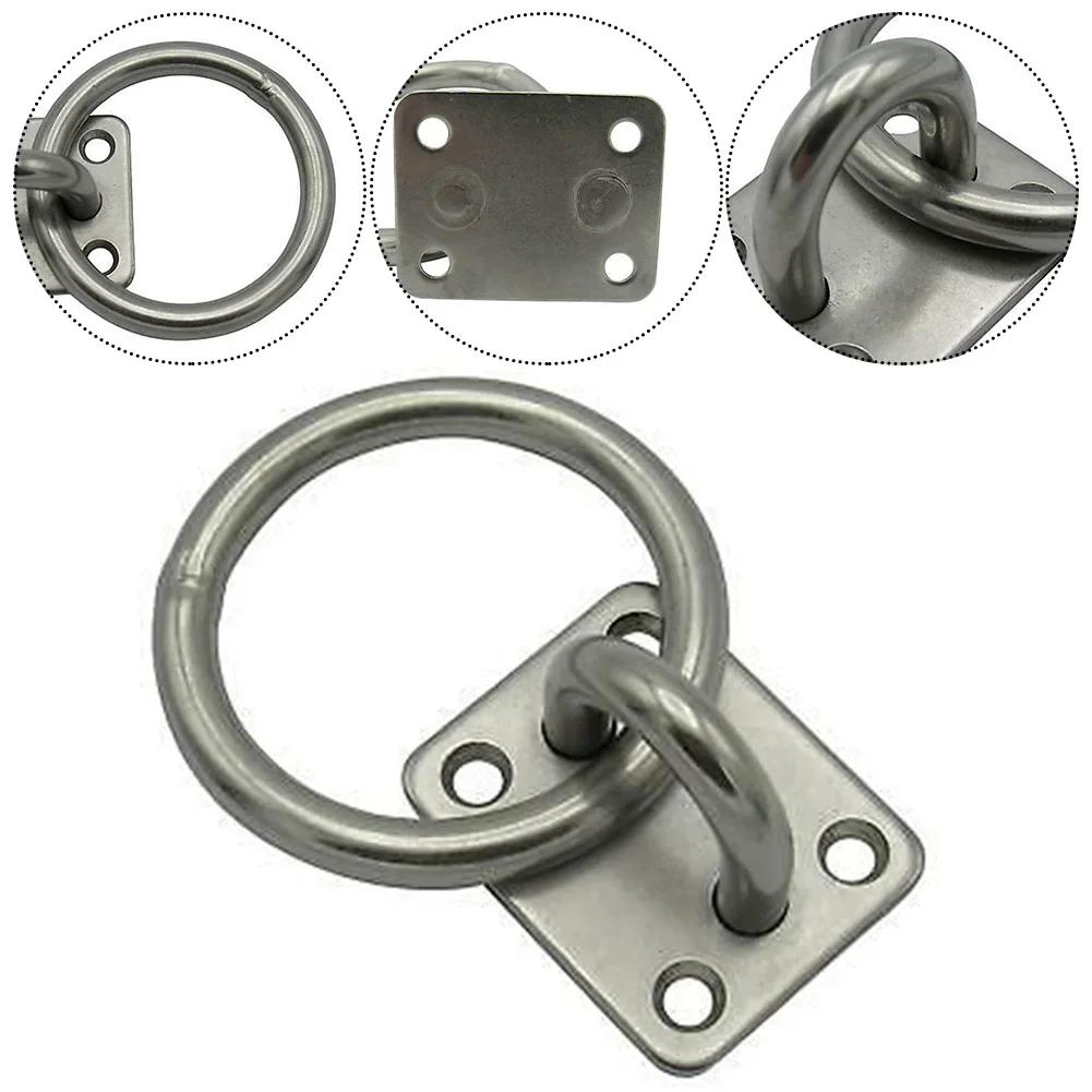 304 Stainless Steel Marine Eye Plate With Ring Hook Tension Device Shading Net Tarpaulin Lashing Tie Down Boat Yacht