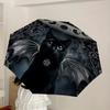 1PC Moon Cat Automatic Folding Umbrella - Compact 8-Rib Design, Durable Plastic & Iron, Lightweight for Outdoor Daily Use, Festive Gift063