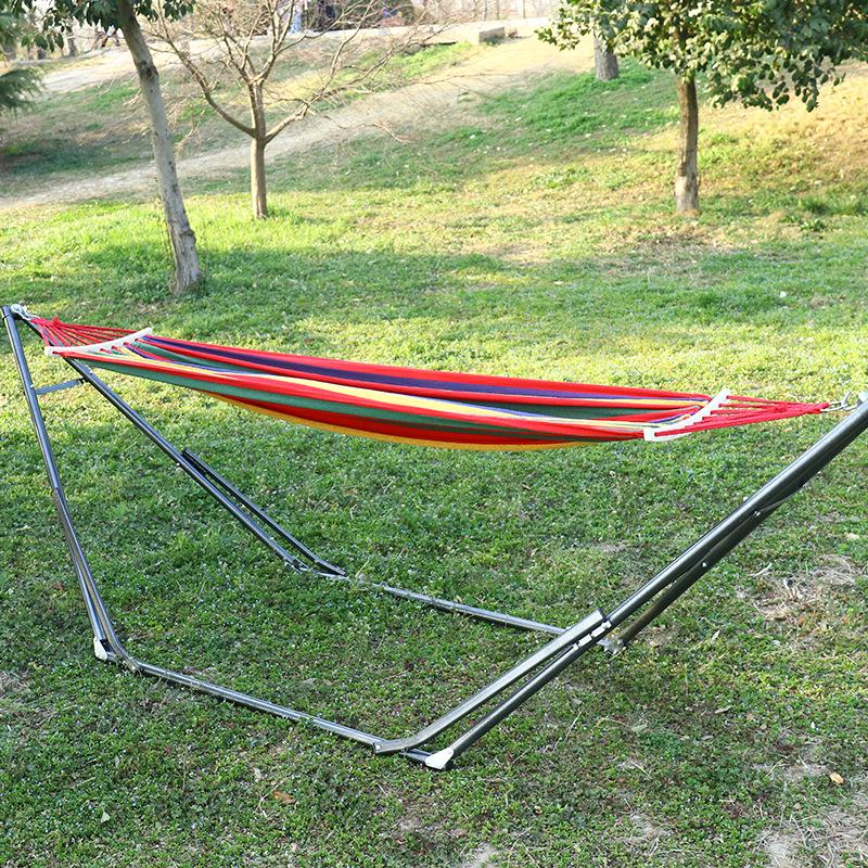 Dual-Use Foldable Canvas Swing Hammock with Backpack Cradle for Adults & Children