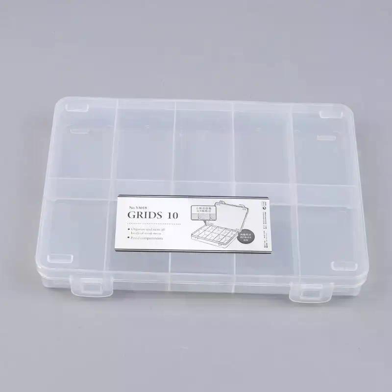 23.5*16.5cm Transparent Car Model Storage Box 10 Grids Toy Dustproof Organizer Case For Diecast Vehicles And Models