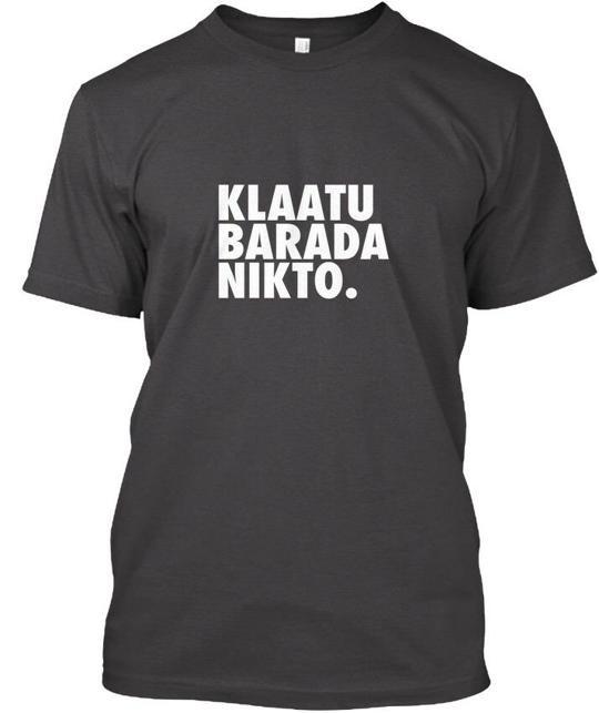 

Klaatu Barada Nikto - Premium T-Shirt Made in the USA Size S to 5XL Unisex T-Shirt XL
