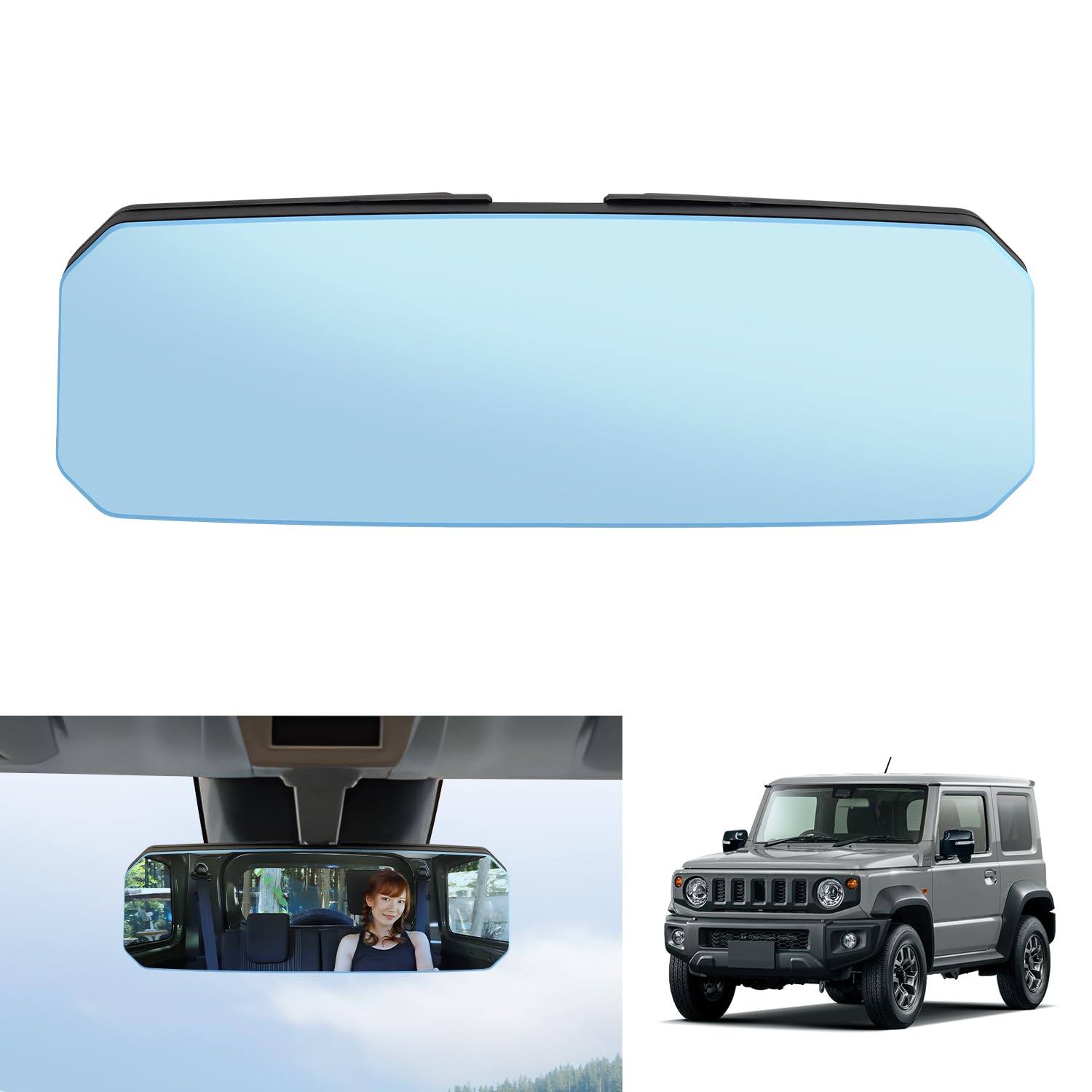 

AUTO SPEC Зеркало заднего вида Suzuki Jimny JB74 JB74 Оригинальное зеркало Безрамное зеркало Автомобильное зеркало салона Jimny Июль 2018 Синее зеркало Плоское зеркало Jimny Высокоотражающее