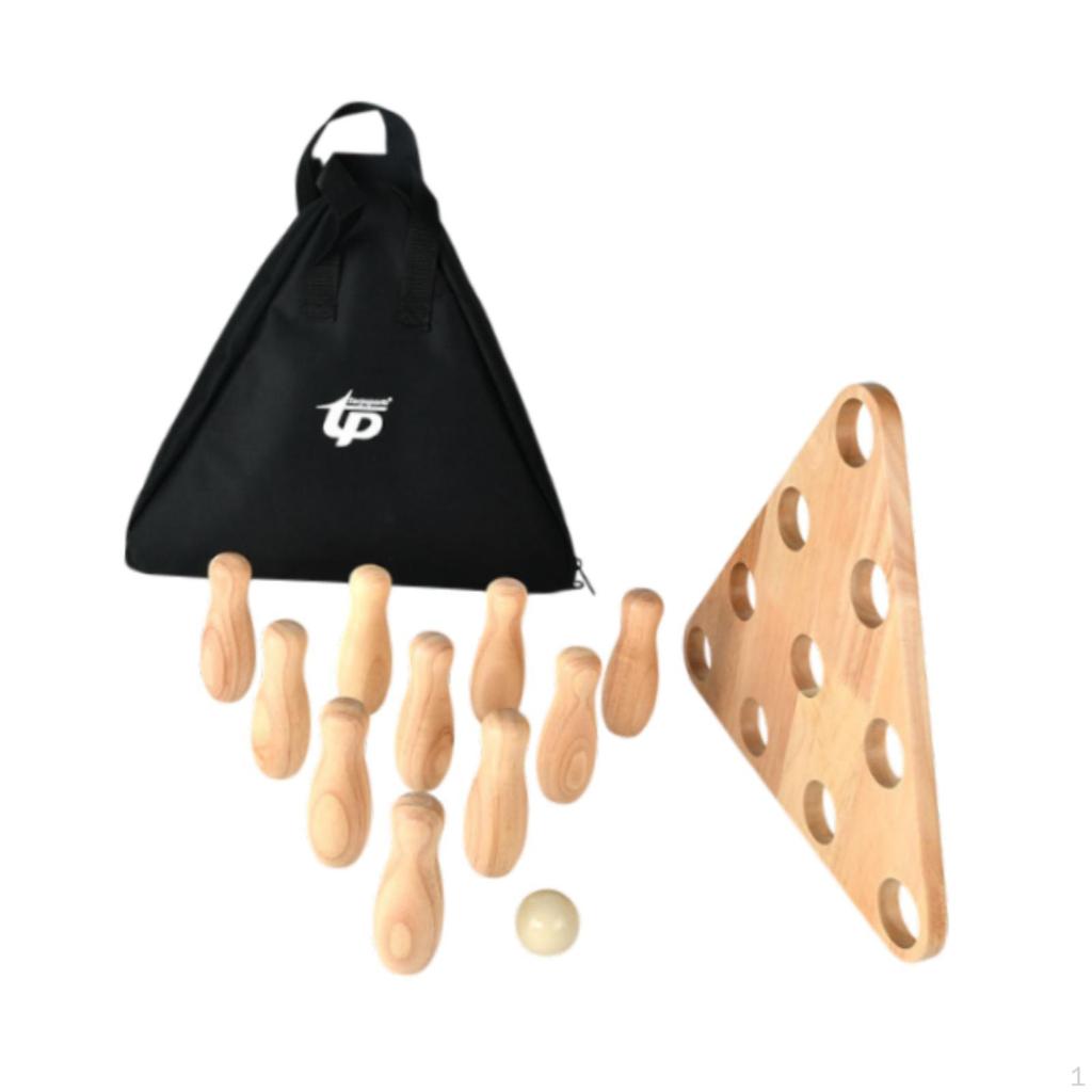 Kids Bowling Set Shuffleboard Pin 10 and 1 Ball for Gathering