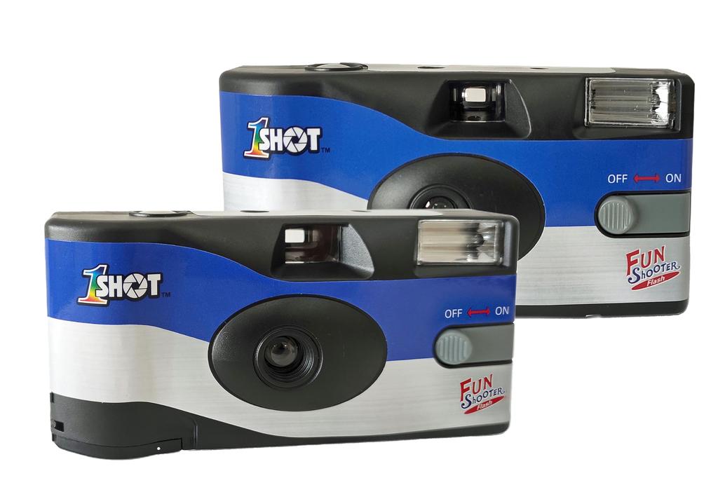 ONE-SHOT Disposable Camera, 35mm Film, Single-Use, 400 ASAISO 27 Exposure, with Flash, Pack of 2