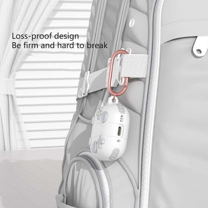 Customs Fit Protective Silicone Case For  Earbud Case With Gaming Consoles Design And Carabiner Clip