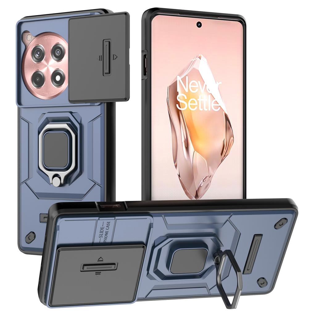 For OnePlus Ace 3 5G/OnePlus 12R 5G Case PC+TPU Phone Cover with Slide Lens Lid