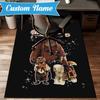 Custom Name Fantasy Labyrinth Adventure Rug for Living Room, Game Rooms, Office, Bedroom, Floor Mat Playful Design, fan gifts Christmas decor