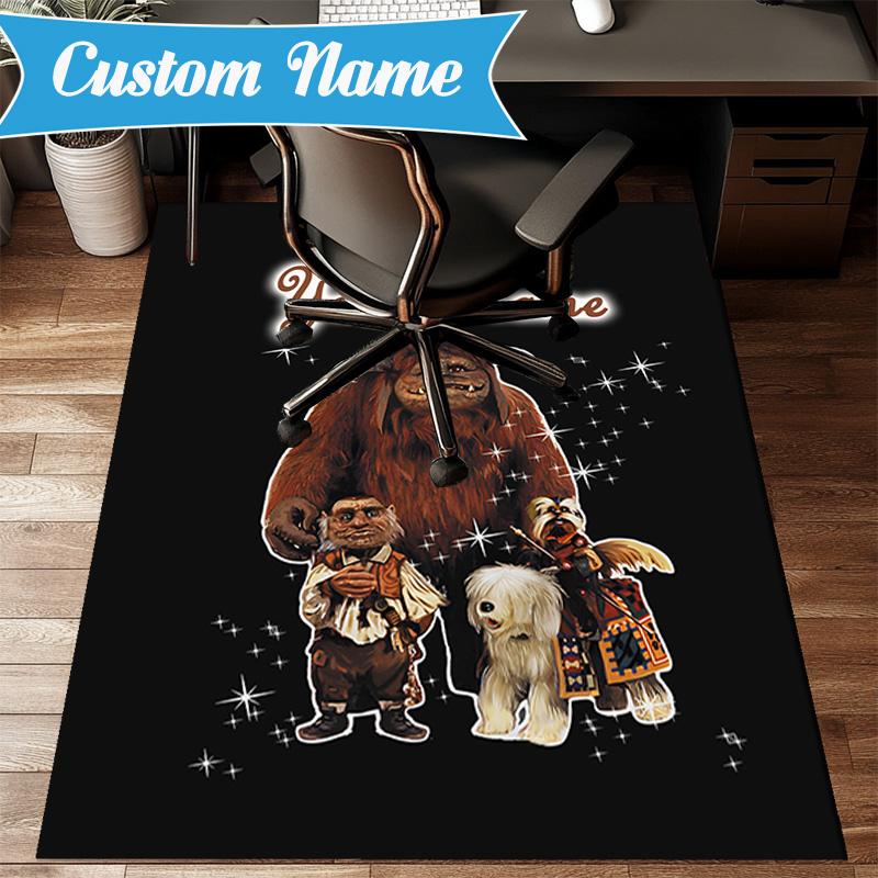 Custom Name Fantasy Labyrinth Adventure Rug for Living Room, Game Rooms, Office, Bedroom, Floor Mat Playful Design, fan gifts Christmas decor