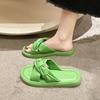 2025 New Women's Slippers Thick Sole Sandals Summer New Matsuda Versatile Fairy Style Anti Slip Soft Sole Beach Cross Slippers