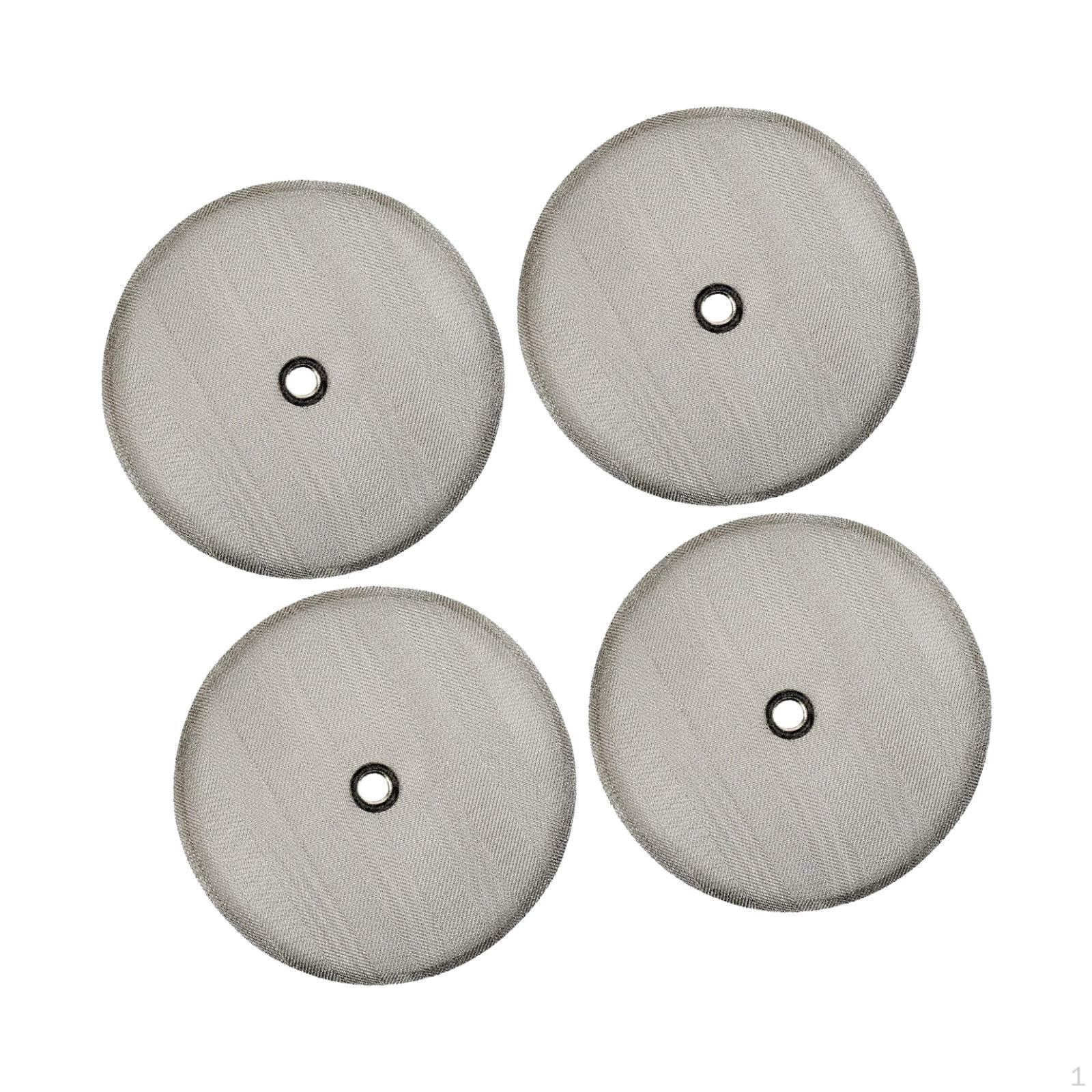 

4 сменных фильтра для френч-пресса, портативная и практичная сетка из нержавеющей стали, многоразовые для Diameter 10.2cm