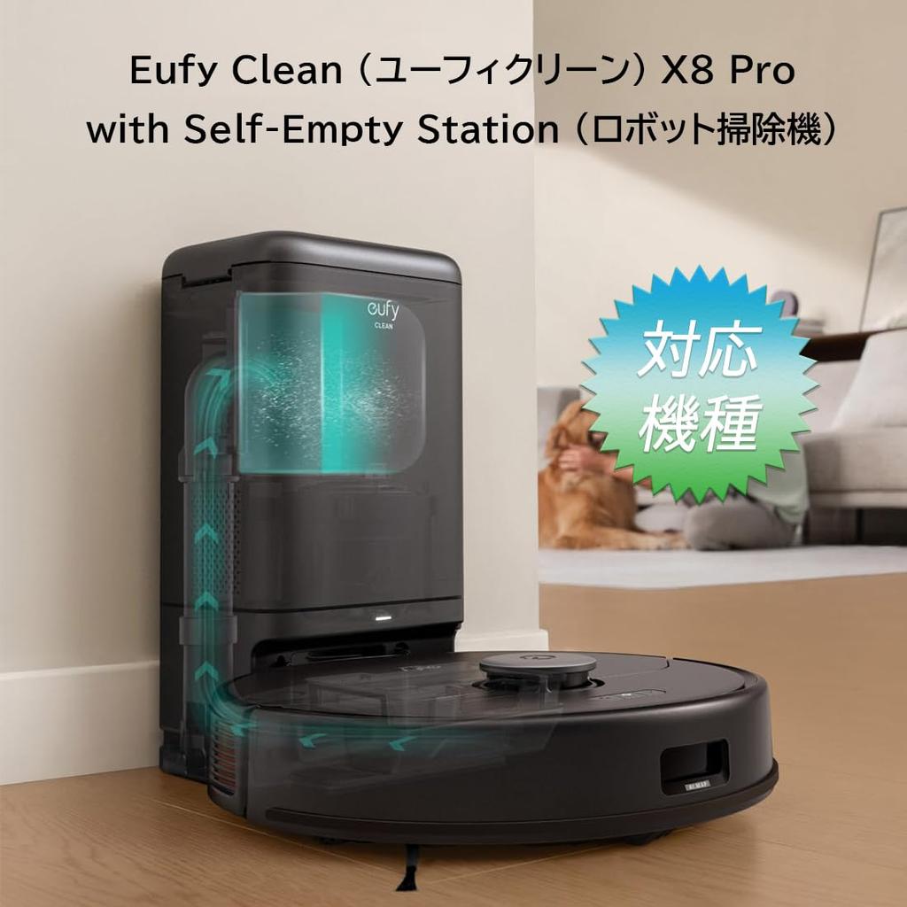 Eufy X8 Pro Compatible Consumable Accessories Set: Paper Bags, Side Brushes, Mop Pads, Filters, Main Brush, Maintenance Kit, Japanese Warranty Include