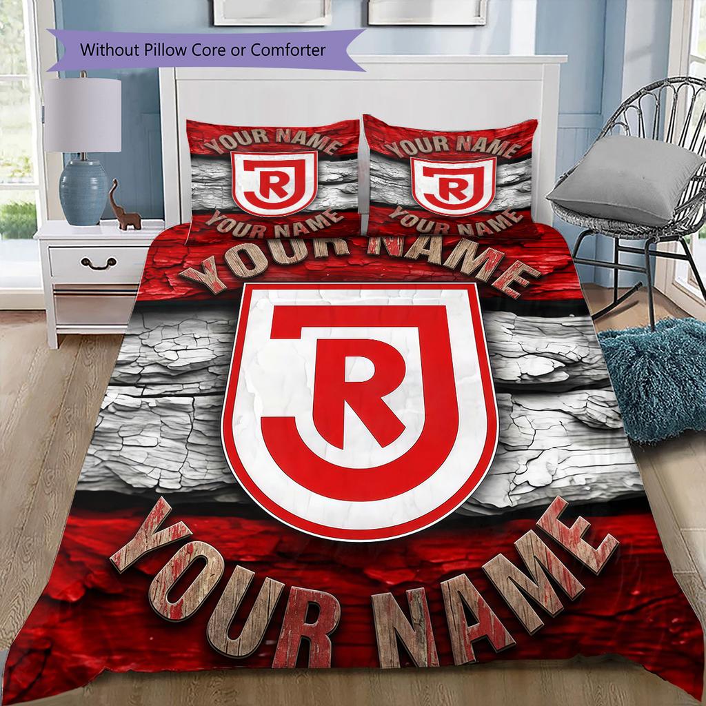 Ssv Jahn Regensburg Individuelles Namensmuster Bettwäsche Steppdecke Set Bettbezug Kissenbezug Zuhause Geburtstagsgeschenk(1 Bettbezug + 2 Kissenbezüge, ohne Füllung)