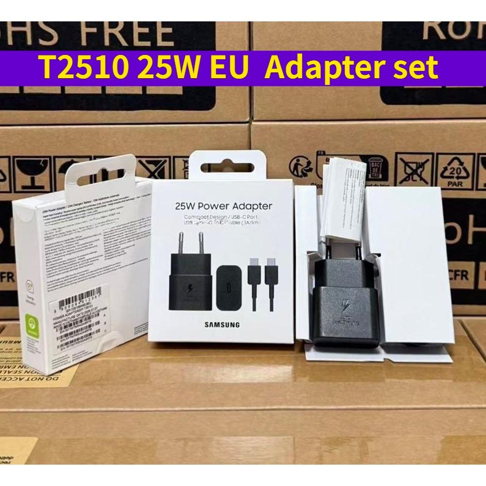 

Samsung European standard 25W charger for mobile phone charging head - fast charging чорний