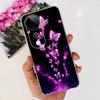 Flower Butterfly Women Fashion Back Cover For Vivo S19 Pro 5G V2362A Phone Funda Transparent Soft TPU Slim Silicone Bumper Etui