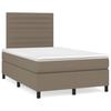 Box Spring Bed with Mattress Taupe 120 x 190 cm Fabric