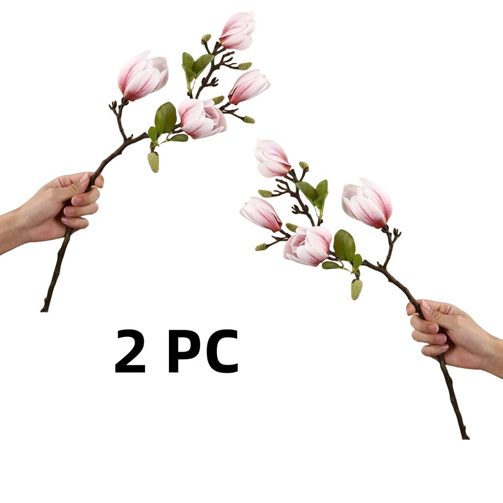 Artificial Magnolia Flower Branch For Home Living Room Decoration Fake Silk Flower Plant Wedding Party Simulation Flower Bouquet